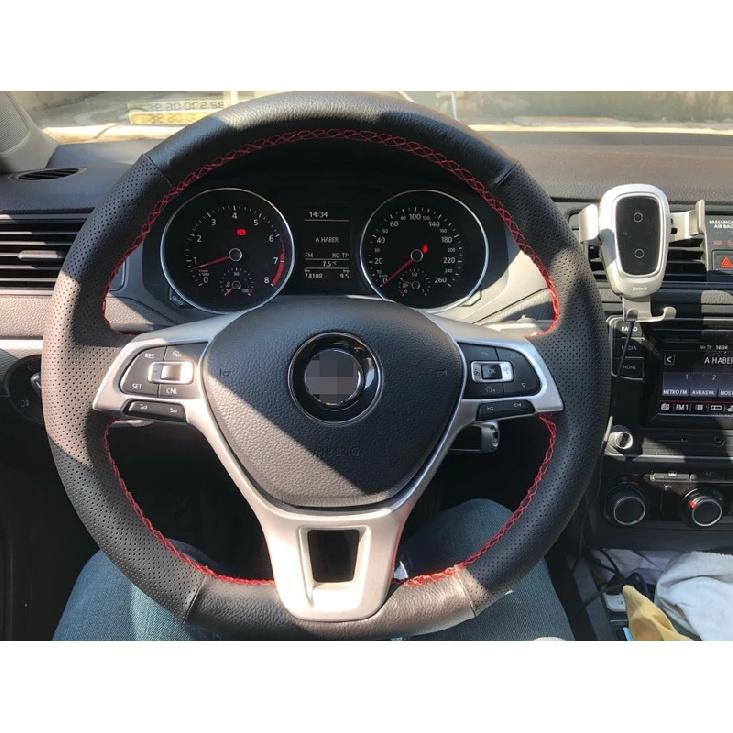 Для Volkswagen VW Tiguan MK2 Golf 7 7.5 Polo T-Cross T-ROC Jetta 2017- Накладки-рамки кнопок рулевого колеса наклейка