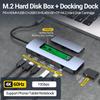 USB-C хаб 8-в-1 и корпус для M.2 SSD с поддержкой NVME и SATA, с 4K HD, PD 100 Вт, USB 3.0, RJ45 1000 Мбит/с, кардридер SD/TF для ноутбуков Mac HP