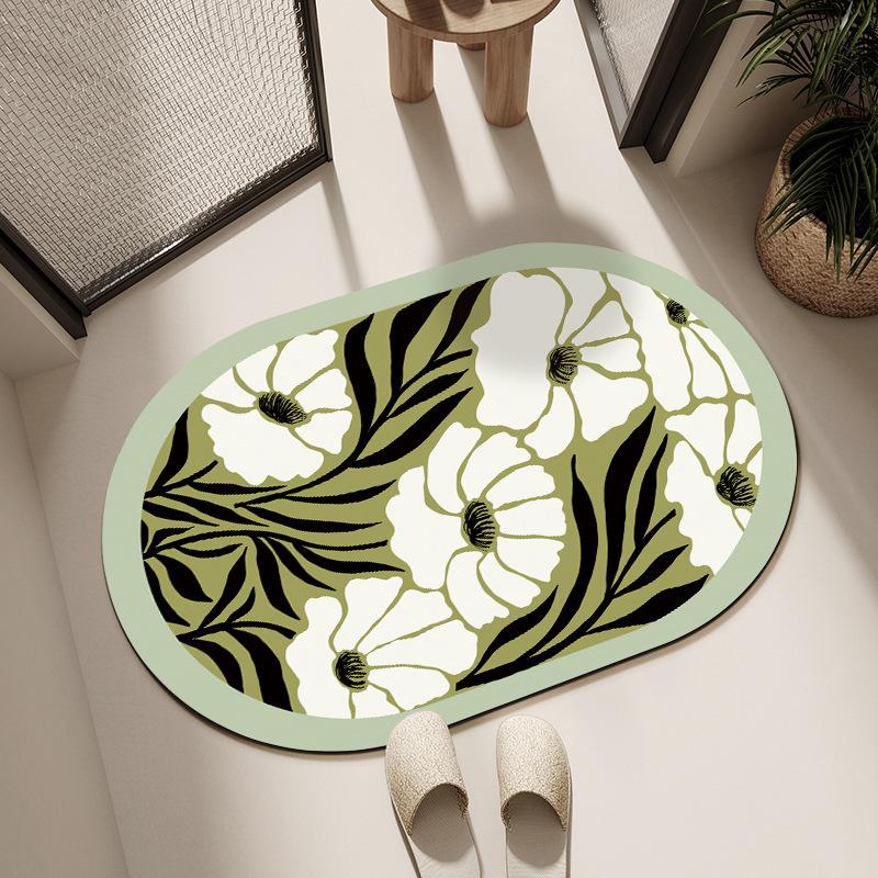 Ванная Туалет Впитывающий Коврик для Пола Коврик для Двери Ванной Грязеотталкивающий Быстросохнущий Противоскользящий Коврик