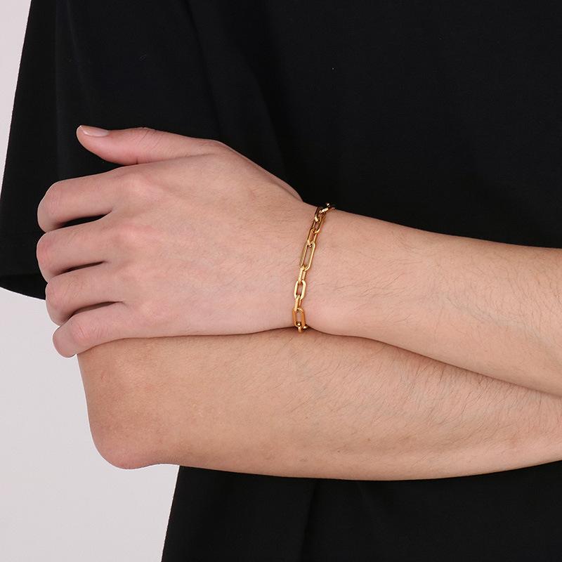 Титановая сталь Хип-Хоп Tide Brand 3 :1 универсальный браслет из нержавеющей стали с круглой цепочкой