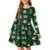 Girls' Princess Dress - Long Sleeve A-Line T-Shirt Dress Christmas Day