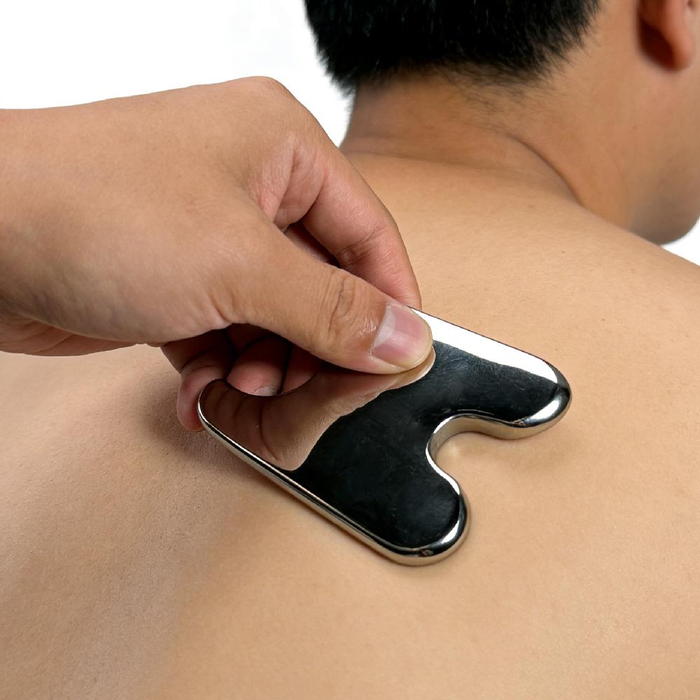 1PCS Medical Grade Stainless Steel Gua Sha Tool, Soft Tissue Mobilization Scraping Massage Board for Physical Therapy & SPA
