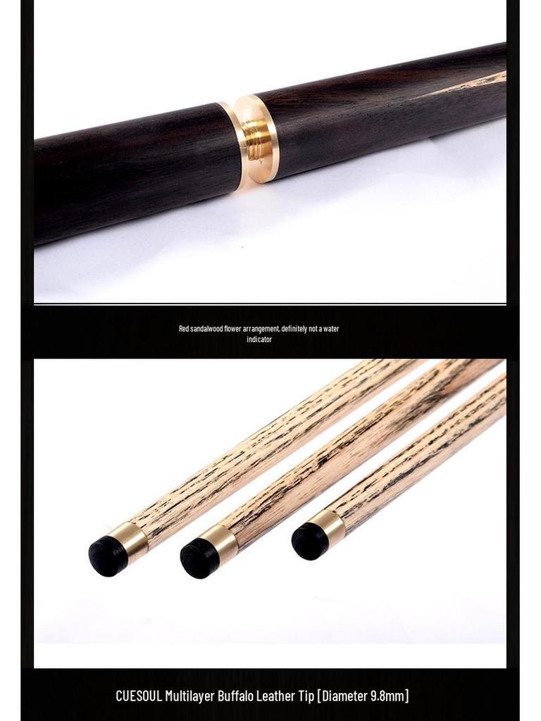 CUESOUL Кий из ясеня 3/4 с маленькой головкой для снукера и 8-ball пула