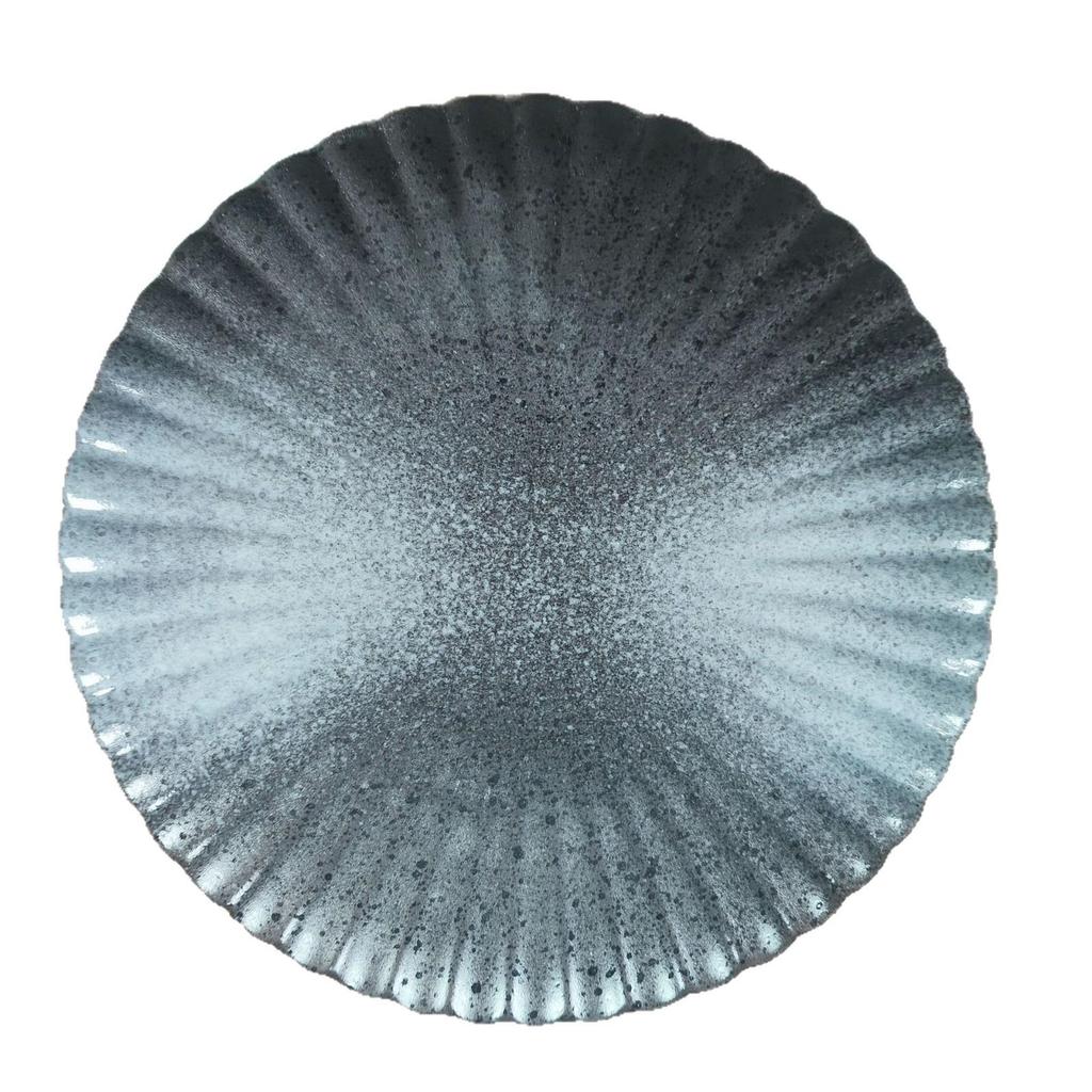 Japanese Ceramic Round Plate - Western, Snack, Steak, Chrysanthemum, Salad Plate