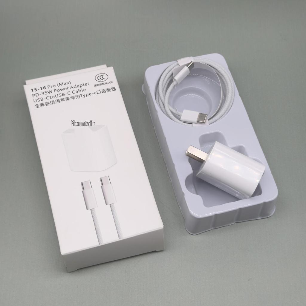 Набор для быстрой зарядки PD30W для Apple 14/15/17 – Зарядное устройство с сертификатом 3C и плетеным кабелем