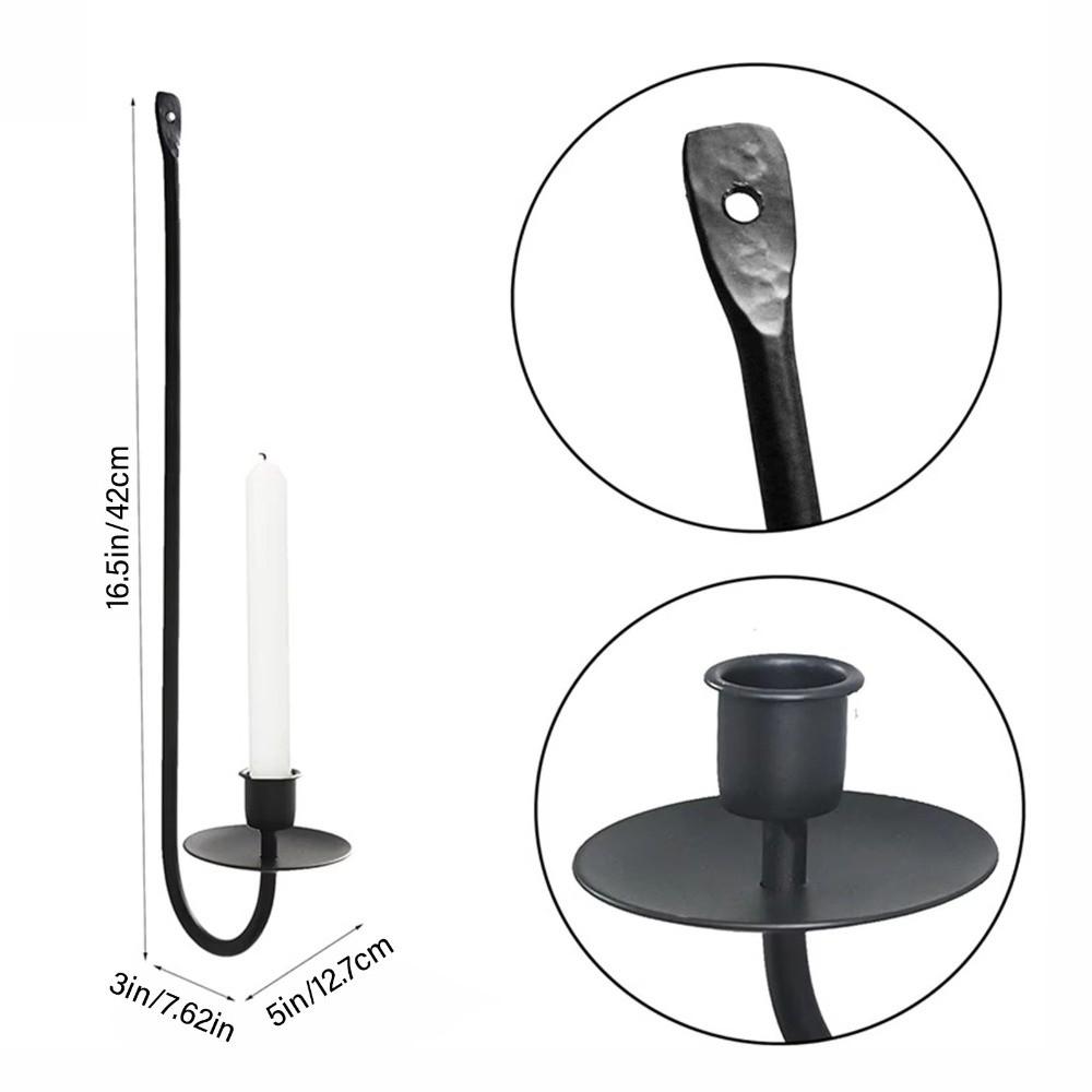 Ретро Настенный Подсвечник для Камина L-образной формы Домашний Декор Подставка для Свечей Металл Реквизит для Ужина при Свечах Свадебная Вечеринка