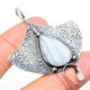Blue Lace Agate Handmade 925 Sterling Silver Jewelry Pendant 2.56" Y3k12