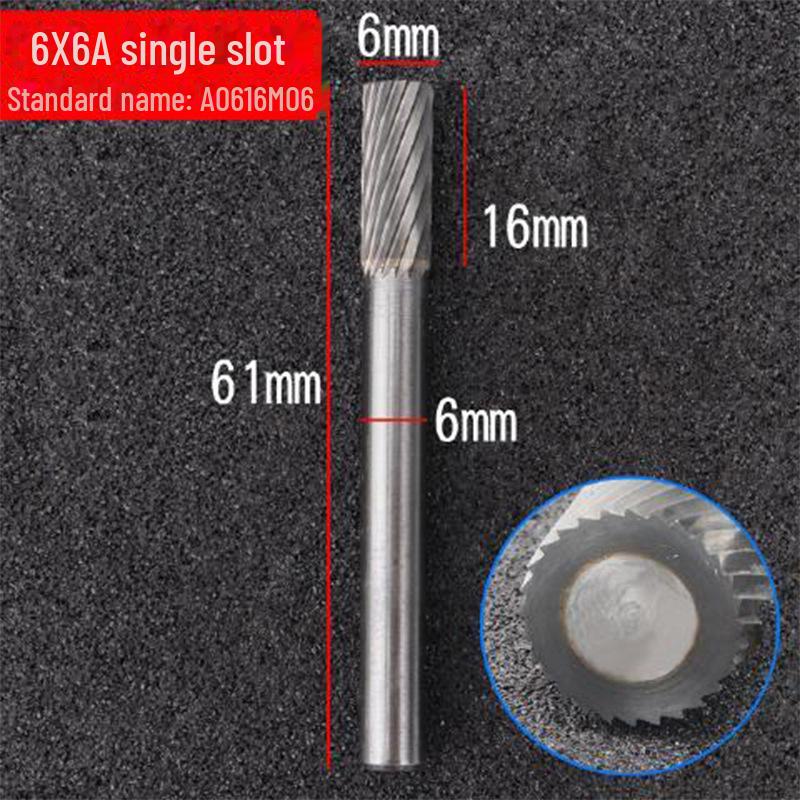 6mm Handle Tungsten Steel Grinding Head Carbide Rotary File for Polishing and Milling