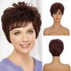Синтетические парики, женские натуральные вьющиеся парики для женщин, модный короткий парик, черный, коричневый, блондин, парик женский для повседневного использования