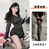 Секретарь Учитель Носить Сексуальное Нижнее Белье Рубашка Бойфренда Длинный Рукав Полосатый Приталенный Универсальный Средней Длины Облегающий Осень Талия
