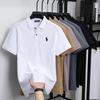 Polo Ralph Lauren Summer Men's New Black Pony Embroidered Solid Color Mercerized Cotton Loose Moisture Wicking and Quick Drying Casual Polo Shirt
