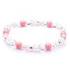 Natural Stone Bracelet Power Stone 4mm Present Amulet Quality Assurance Rose X Rose [Kyojudo] Women's (Inca Quartz, 15cm)