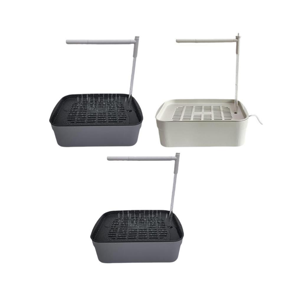 Automatic Bird Bath Tub Shower with Running Water Parrot Bathtub for Goldfinch Lovebird