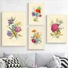 Скандинавское ретро-искусство картина на холсте с изображением растений эволюция цветов Популярная наука Плакат гостиная коридор украшение дома фреска без рамки