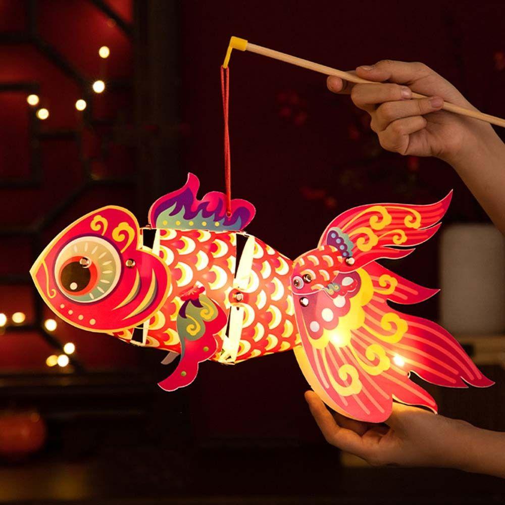 Waterproof New Year Carp Lantern Chinese Style Celebration Lantern  Mid-Autumn Festival