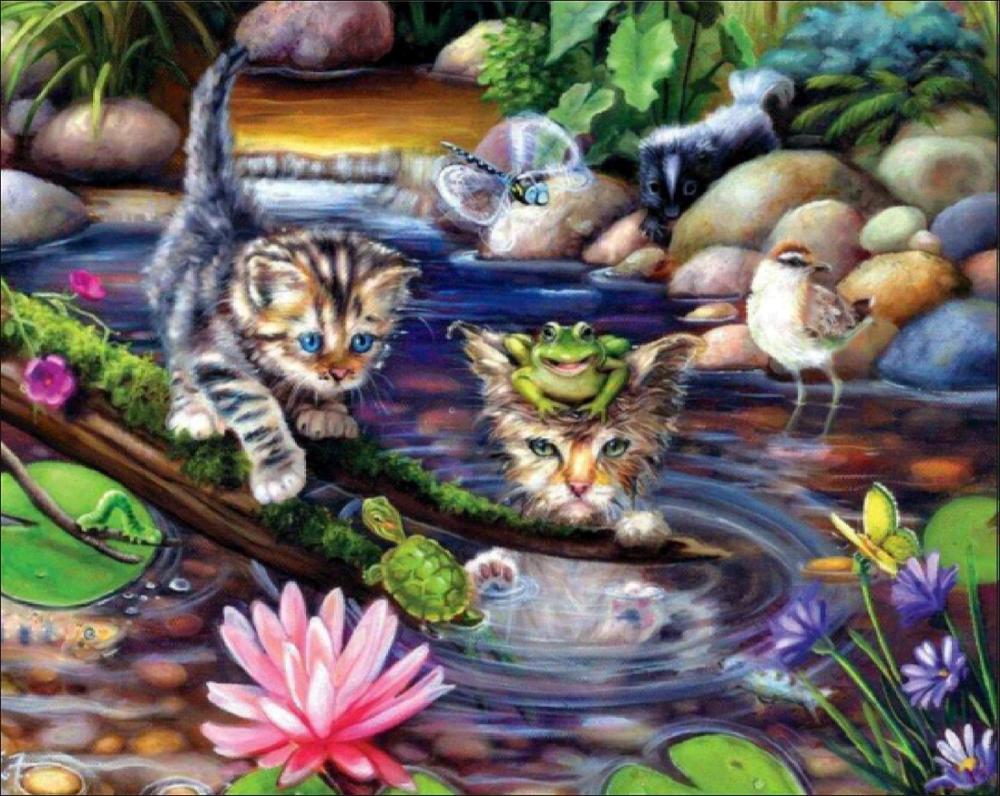 Животное 5D Алмазная картина Полный алмаз Лошадь Сова Попугай Панда Круглая Алмазная мозаика Узор Домашнее украшение Diy Ручная работа Wall St