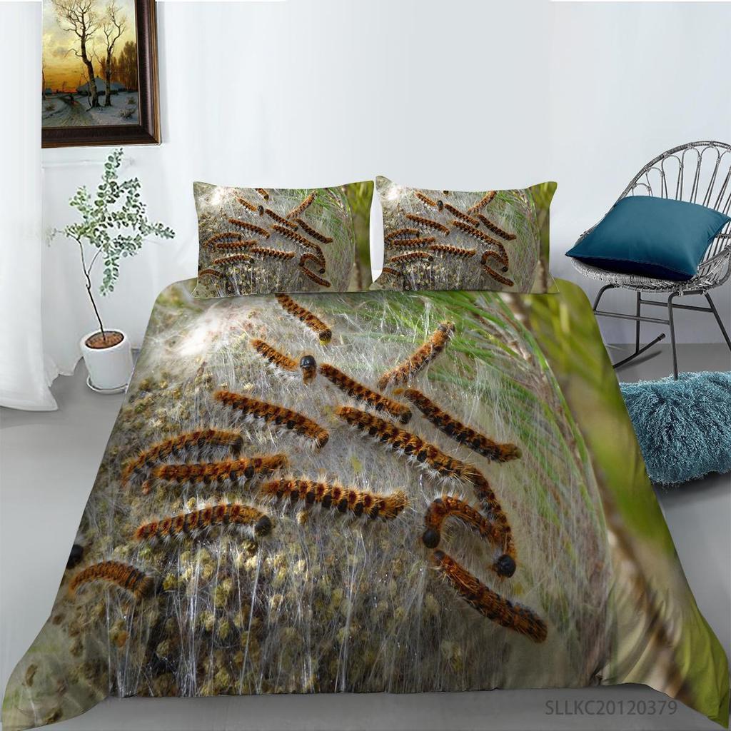 Hot Sell Caterpillar Home Textiles Luxury Bedding Cover Suit Washed Breathable Quilt Cover High Quality Teen Children Highly Duvet Cover