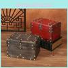 Organizer Vintage Wooden Box With Latch For Desktop Storage Gift Decoration