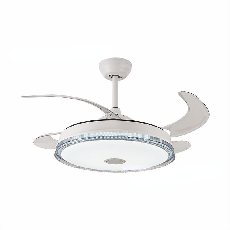 Масштабируемый невидимый электрический потолочный вентилятор, бесшумный подвесной светильник, вентилятор, бытовой RGB, цветной Bluetooth музыкальный вентилятор, лампа