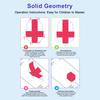 1/2 набора DIY 3D Модель Геометрии с плетеным шнурком для дергания 3D Книга для изучения геометрии с 12 телами, формулами объема и площади поверхности, обучающая игрушка