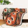 Double Side Bohemian Plaid Blanket for Sofa Bed Decorative Blanket Picnic Blanket Boho Sofa Cover Throw Blanket with Tassel