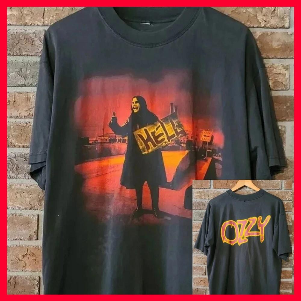 Ozzy Osbourne Ozzy Hitchhiking To Hell 98 tshirt 2 sided Size S5XL Unisex T-Shirt