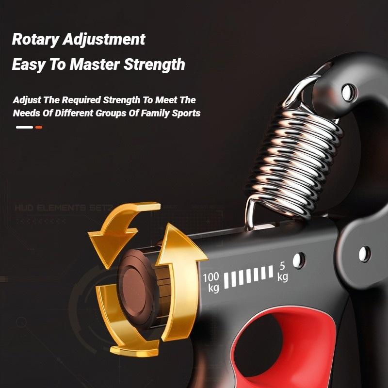 5-100KG Adjustable Electronic Counting Hand Grip Strengthener, Wrist & Hand Muscle Trainer, Rehabilitation Recovery Fitness Gripper
