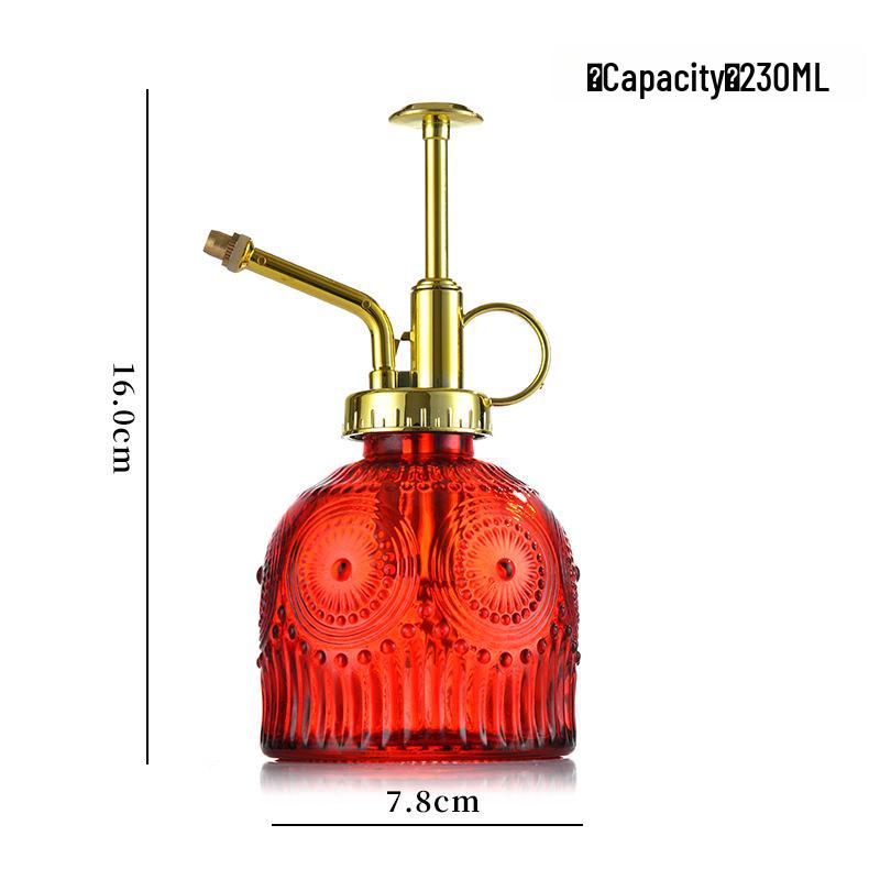 Embossed Glass Watering Sprayer for Home and Garden Decor