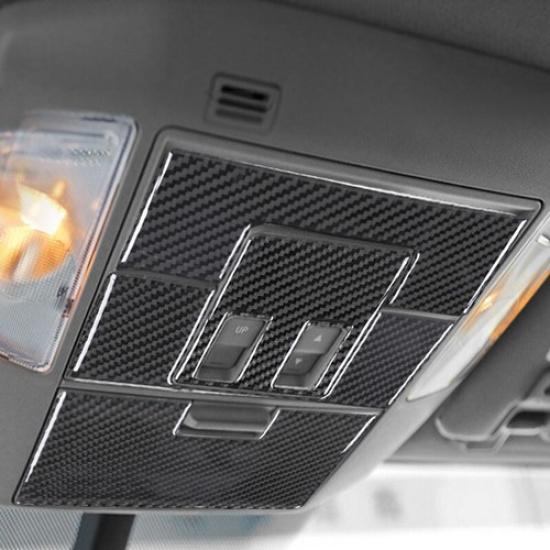 Soft Carbon Fiber Car Readling Light Cover Sticker For Toyota Tundra 2014-2018