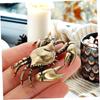 Латунная скульптура краба Краб Краб Украшение Новая мини-фигурка краба Главная