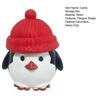 Yousheng Christmas Penguin Candy Storage Box Red Hat Penguin Chocolate Goodies Snack Container Figurine Statue Resin Ornament