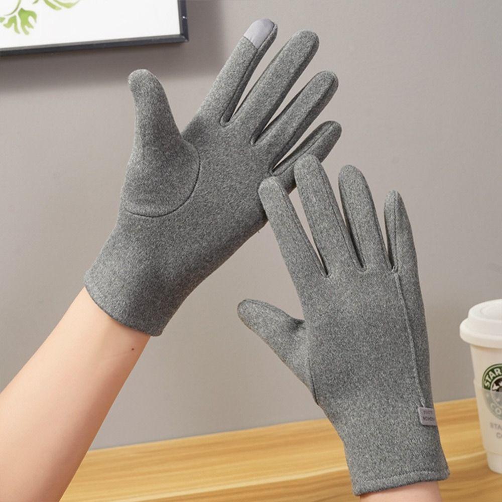 Перчатки для верховой езды однотонные, утолщенные, для сенсорных экранов, новые зимние перчатки для женщин