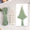 Beginner-Friendly Macrame Kit Christmas Limited Wooden Bead Tree DIY Multi-Color Polyester Festive Car Decor Gift Tutorial
