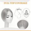 Парик для женщин с челкой, накладка, закрывающая седые волосы, тонкий, незаметный, естественно пушистый, накладка-челка, женский парик