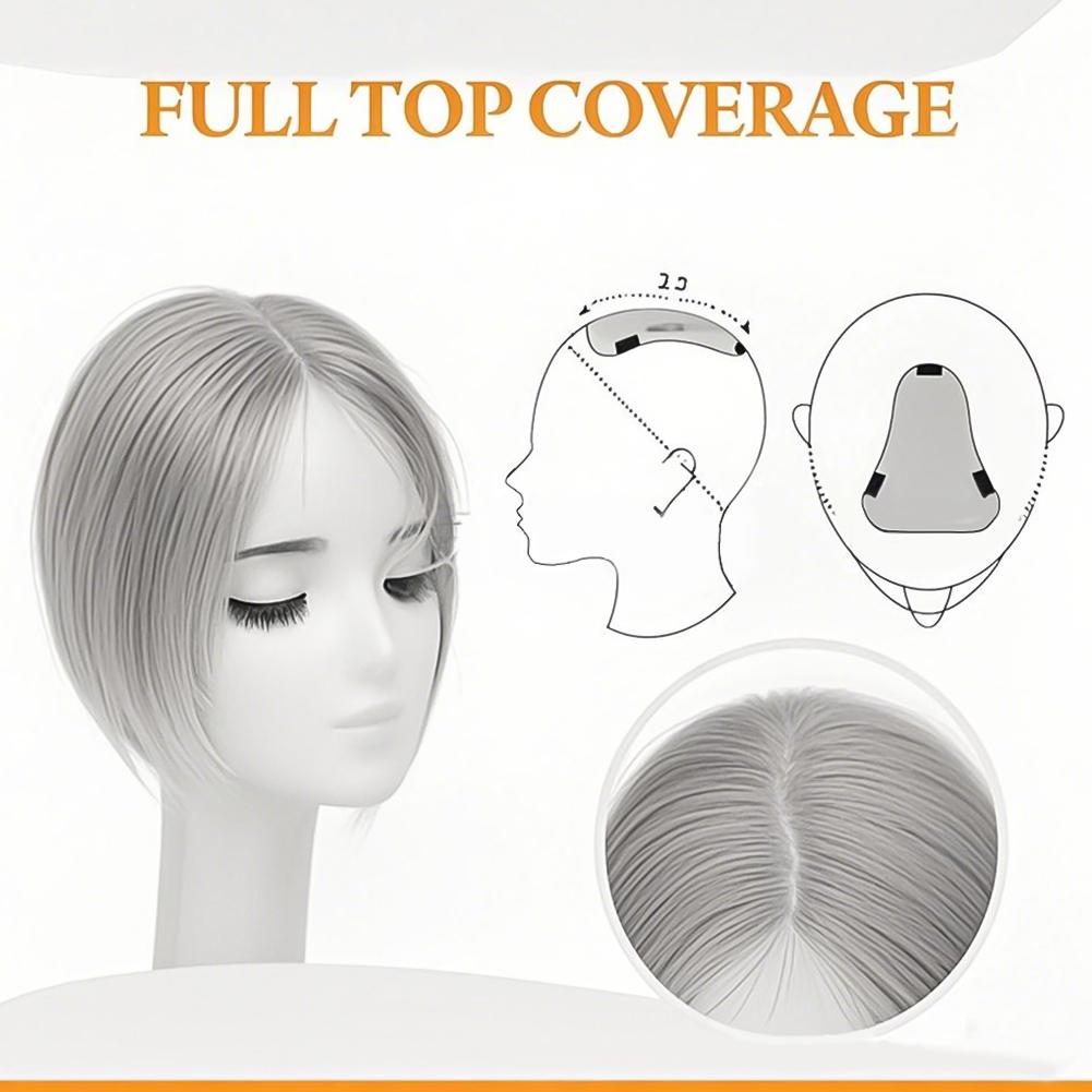 Парик для женщин с челкой, накладка, закрывающая седые волосы, тонкий, незаметный, естественно пушистый, накладка-челка, женский парик