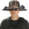 Men Fisherman Hat with Dual Solar Fan Large Brim Windproof Strap USB Charging Anti UV Sunlight Quick Dry Great Breath