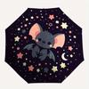 1pc Cute Bat Night Sky Stars Moon Umbrella with Plastic Handle,Suitable for All Seasons Home Travel Outdoor UmbrellaM1228