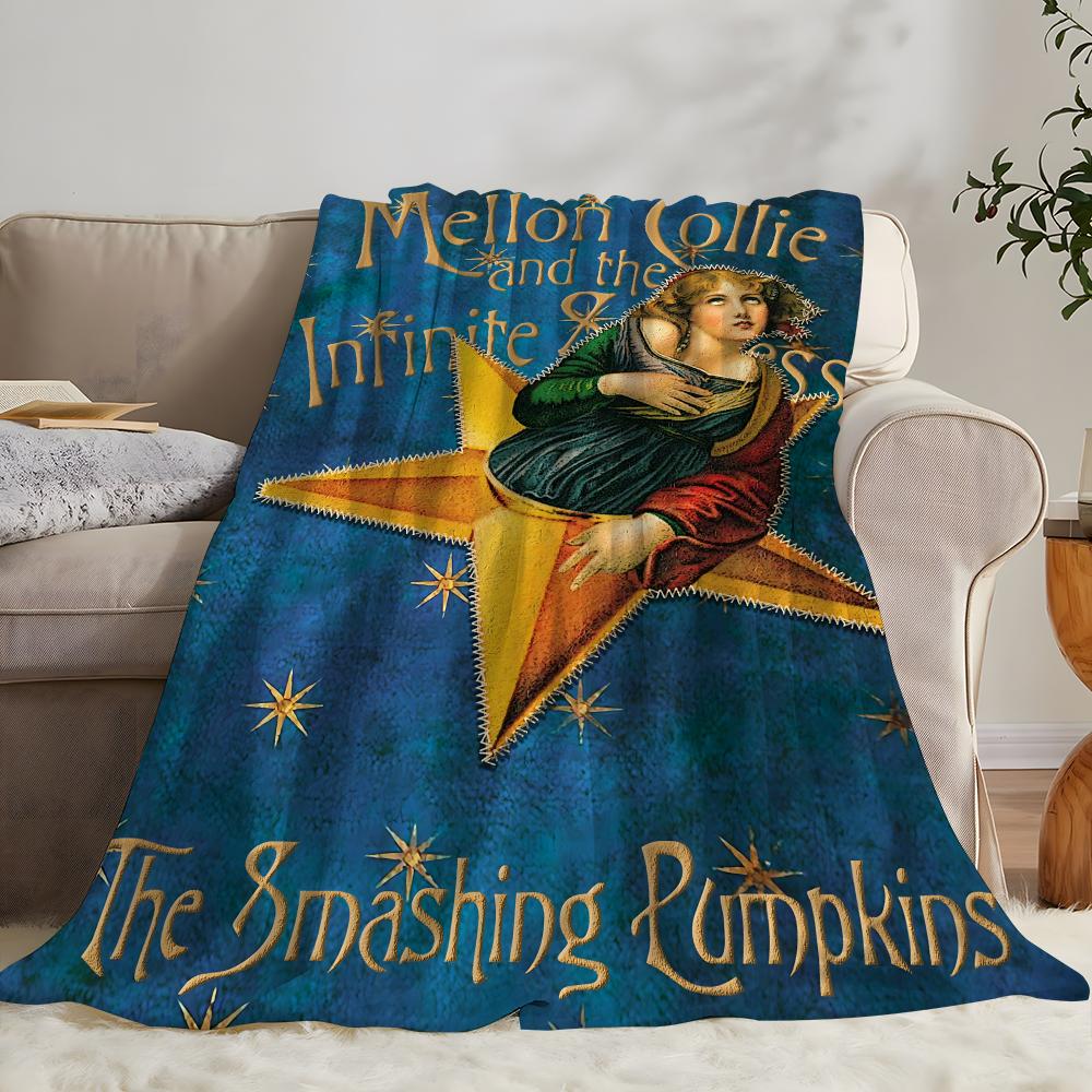 Band The Smashing Pumpkins Throw Kid-Friendly Flannel Throw Blanket Soft Warm Anti-Static Washable All Season