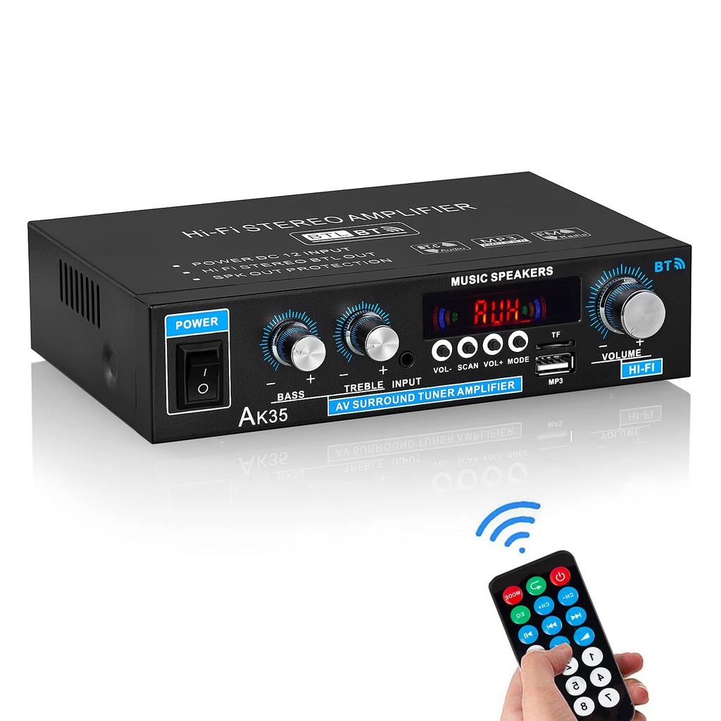 Мини цифровой усилитель Bluetooth 5.0, USB-плеер, Стерео, Для дома, Автомобильный, Морской аудиоусилитель, Усилитель мощности