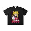 Хлопковая футболка унисекс с принтом Minako из Sailor Moon V9, 260 г/м², двойная пряжа, 32 нити, 100% хлопок, плотная