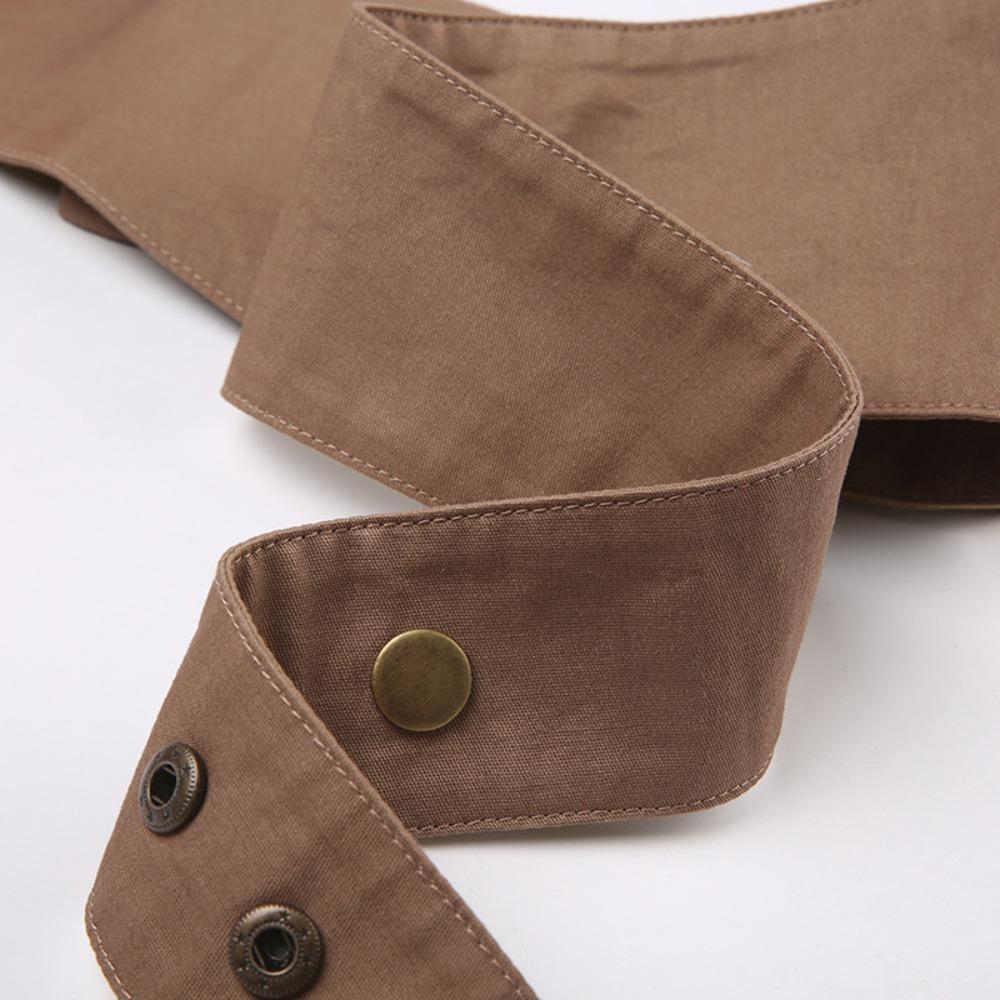 Vintage Hip-hop Belt Cotton Waistband with Bag Trendy Belts Pockets  Streetwear