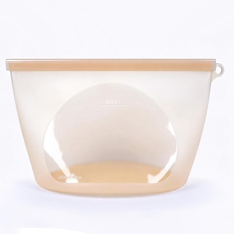 Sealed silicone fresh-keeping bag Household refrigerator Milk storage bag Food storage bag Self-sealing food bag Kitchen fresh-keeping bag box