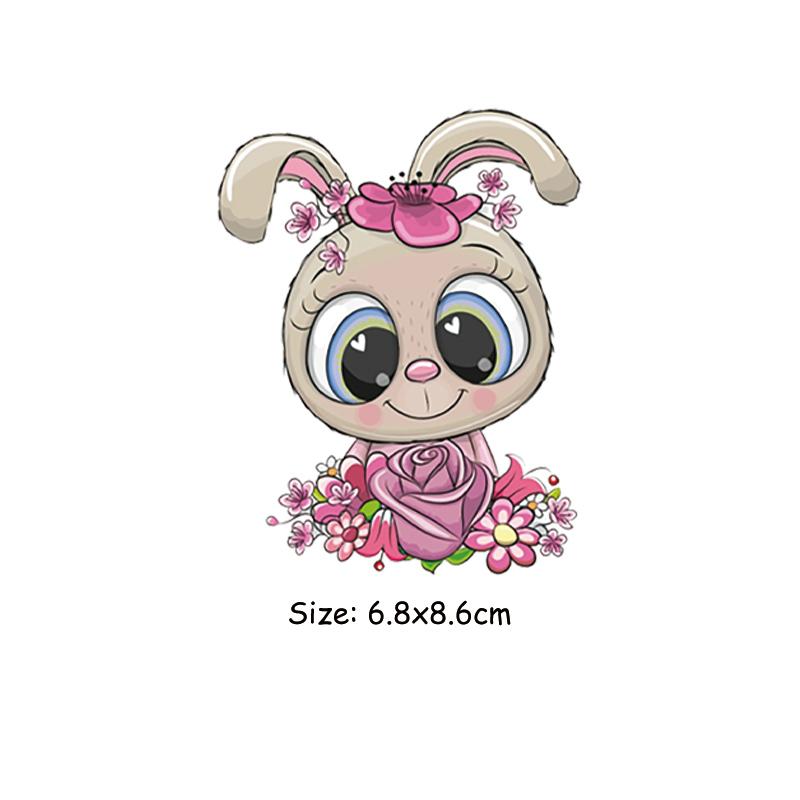 Термальная наклейка с милыми животными на одежде для кукол, детская одежда, наклейка «сделай сам», Parches Ropa, термопереносные нашивки, олень, единорог