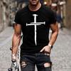 Summer 3D T-shirt Short Sleeved Hip-hop Style Printed Men's T-shirt