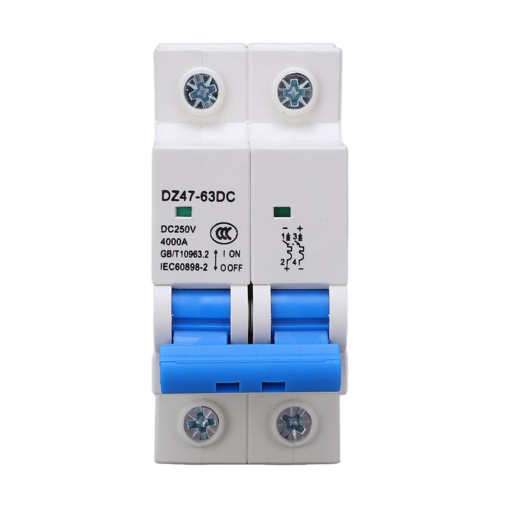 Photovoltaic DC Circuit Breaker 2P 4KA Segmentation Capability Flame Retardant PV Miniature Air Circuit Breaker DC250V