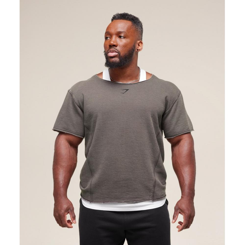 Gymshark Heritage Washed Rag Top Onyx Grey A2c3d Gb8n