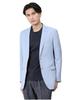 Takakyu Hopsack Slim Fit 110100953402433730070 Men's Blazer, 2-Button Jacket, Sax,