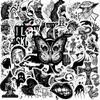 Brand New 25/50PCS Gothic Demon Black and White Punk Style Witch Graffiti Sticker Car Helmet Motorcycle PVC Waterproof Sticker