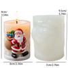 Santa Claus Carrying Gift Relief Cylindrical Candle Silicone Mold Smile Santa Claus Snowflake Gift Bag Molds Christmas Gift