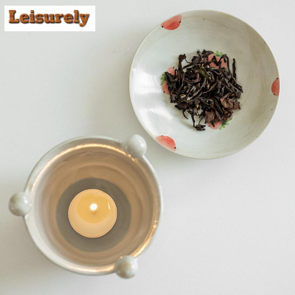 Расписанная вручную печка для заваривания чая с клубникой Японская пудра Усилитель аромата Инь Подставка для ароматизации чайных листьев Чайная церемония Кунг-фу